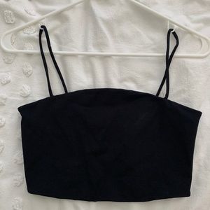 Zara - Black Spaghetti Strap Crop Top